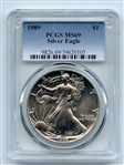 1989 $1 American Silver Eagle Dollar 1oz PCGS MS69