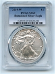 2019 W $1 Burnished American Silver Eagle PCGS SP69