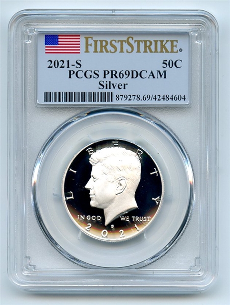 2021 S 50C Silver Kennedy Half Dollar PCGS PR69DCAM First Strike