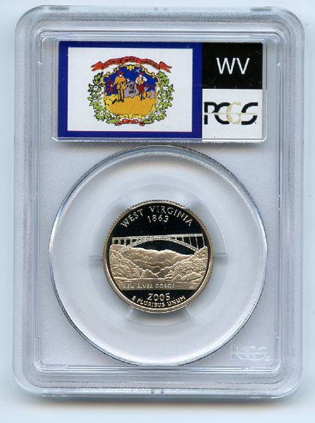 2005 S 25C Clad West Virginia Quarter PCGS PR70DCAM