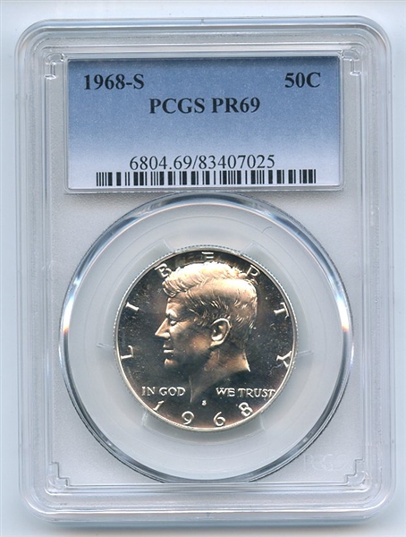 1968 S 50C Kennedy Half Dollar PCGS PR69