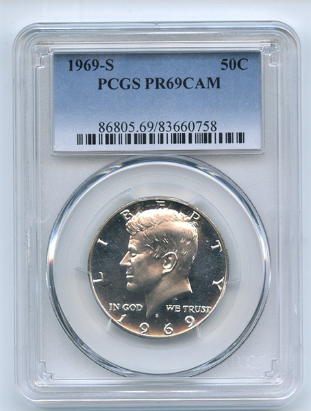 1969 S 50C Kennedy Half Dollar PCGS PR69CAM