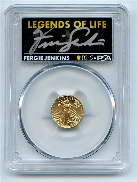 2021 $5 American Gold Eagle Type 2 PCGS PSA MS70 Legends of Life Fergie Jenkins