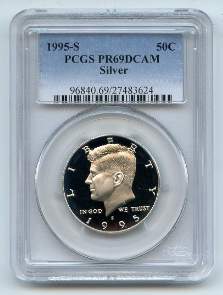 1995 S 50C Silver Kennedy Half Dollar Proof PCGS PR69DCAM