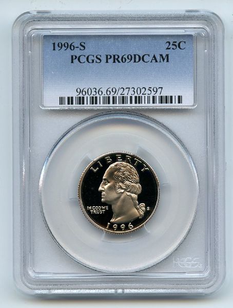 1996 S 25C Washington Quarter Proof PCGS PR69DCAM