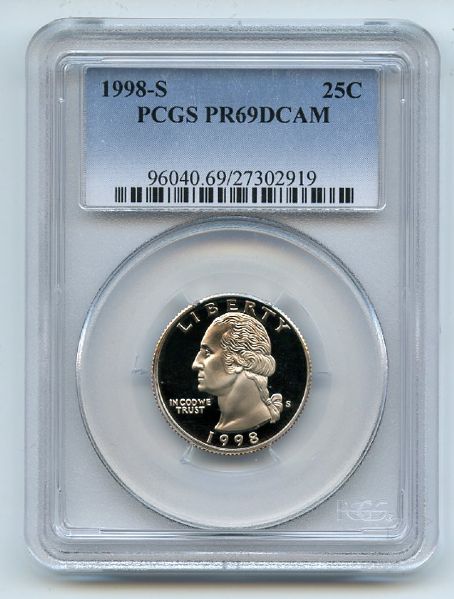 1998 S 25C Washington Quarter Proof PCGS PR69DCAM