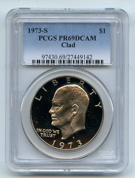 1973 S $1 Ike Eisenhower Dollar Proof PCGS PR69DCAM