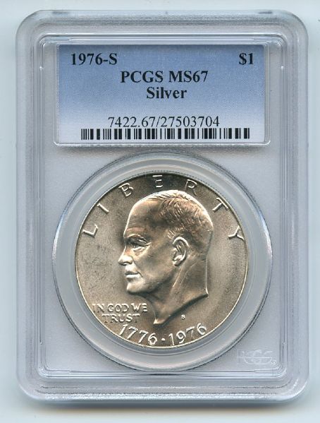1976 S $1 Silver Ike Eisenhower Dollar PCGS MS67