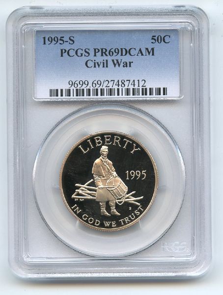 1995 S 50C Civil War Commemorative PCGS PR69DCAM