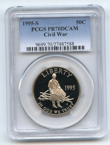 1995 S 50C Civil War Commemorative PCGS PR70DCAM