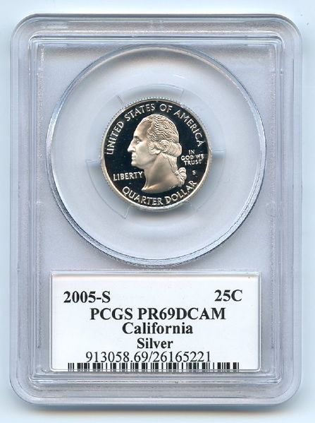 2005 S 25C Silver California Quarter PCGS PR69DCAM
