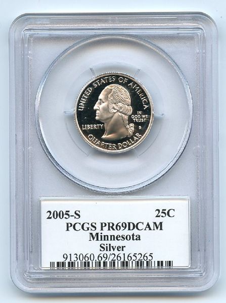 2005 S 25C Silver Minnesota Quarter PCGS PR69DCAM