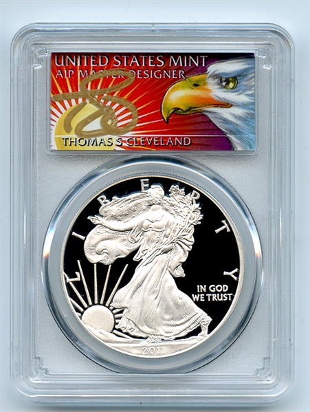 2011 W $1 Proof American Silver Eagle 1oz PCGS PR70DCAM Thomas Cleveland Eagle