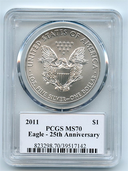 2011 $1 American Silver Eagle Dollar 1oz PCGS MS70 Thomas Cleveland Eagle
