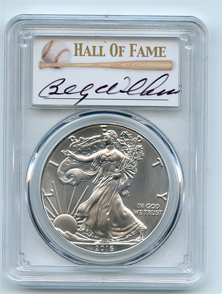 2016 (S) $1 American Silver Eagle 1oz PCGS MS70 Billy Williams