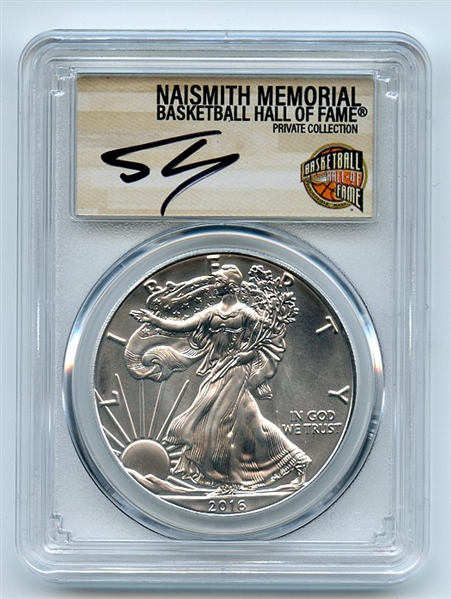 2016 (S) $1 American Silver Eagle 1oz PCGS MS70 Shaquille O'Neal