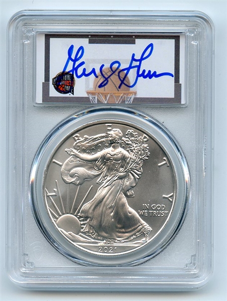 2021 (S) $1 Emergency Issue American Silver Eagle PCGS MS70 FDOI George Gervin