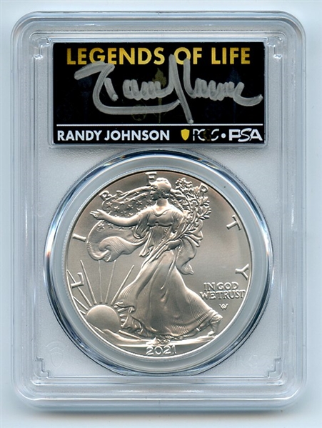 2021 $1 American Silver Eagle Type 2 PCGS PSA MS70 Legends of Life Randy Johnson