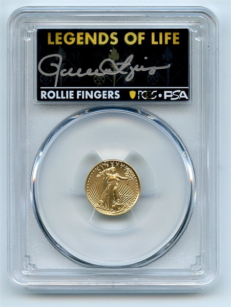 2021 $5 American Gold Eagle Type 2 PCGS PSA MS70 Legends of Life Rollie Fingers