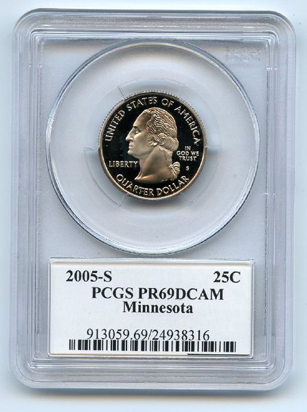 2005 S 25C Clad Minnesota Quarter PCGS PR69DCAM