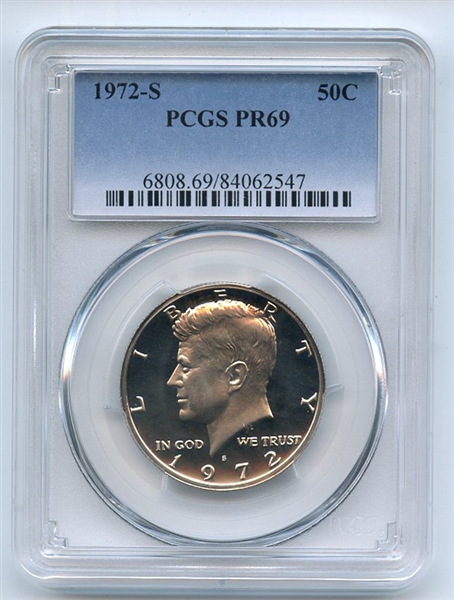 1972 S 50C Kennedy Half Dollar PCGS PR69