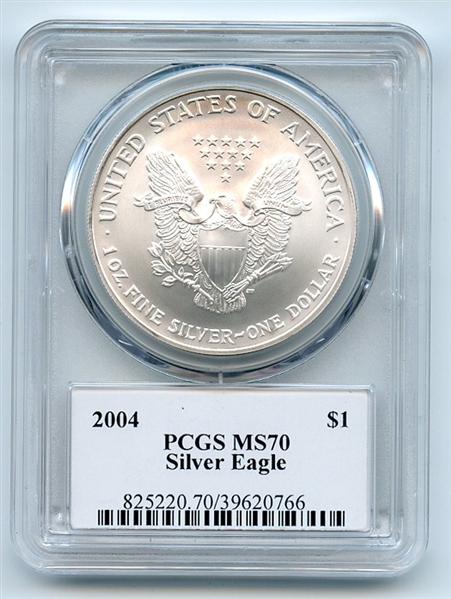 2004 $1 American Silver Eagle Dollar 1oz PCGS MS70 Thomas Cleveland Eagle