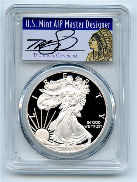 2020 W $1 American Silver Eagle Congratulations PCGS PR69DCAM Cleveland Native