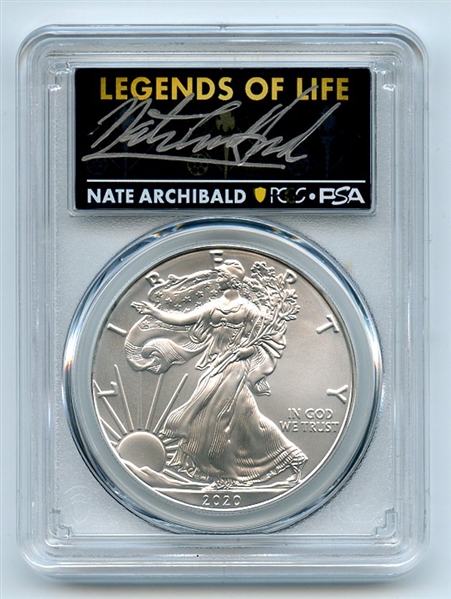 2020 (P) $1 Silver Eagle Emergency Issue PCGS MS70 Legends of Life Nate Archibald