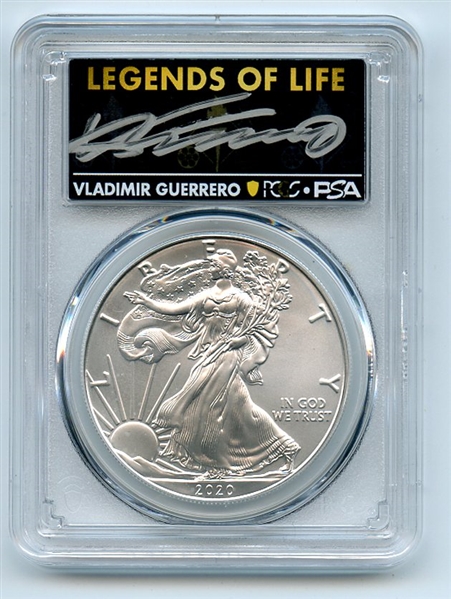 2020 (P) $1 Silver Eagle Emergency Issue PCGS MS70 Legends of Life Vlad Guerrero