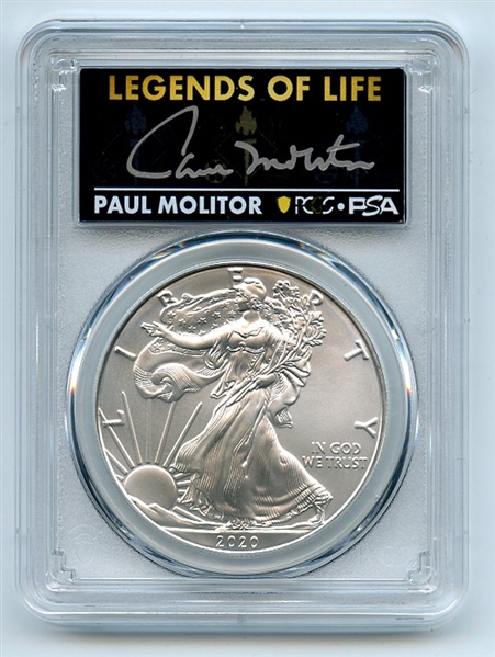 2020 (P) $1 Silver Eagle Emergency Issue PCGS MS70 Legends of Life Paul Molitor