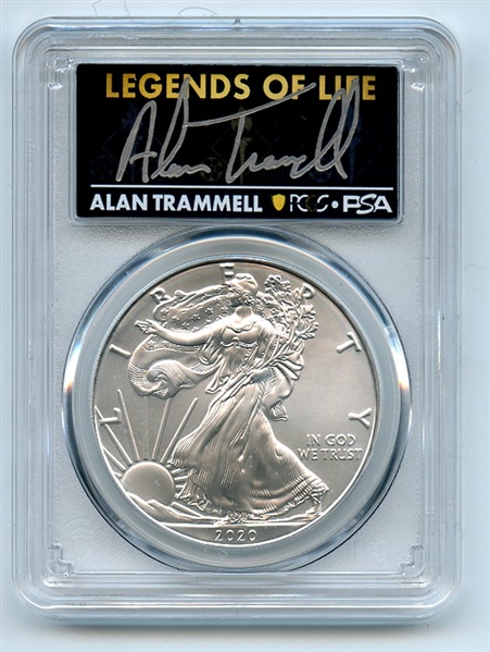 2020 (P) $1 Silver Eagle Emergency Issue PCGS MS70 Legends of Life Alan Trammell
