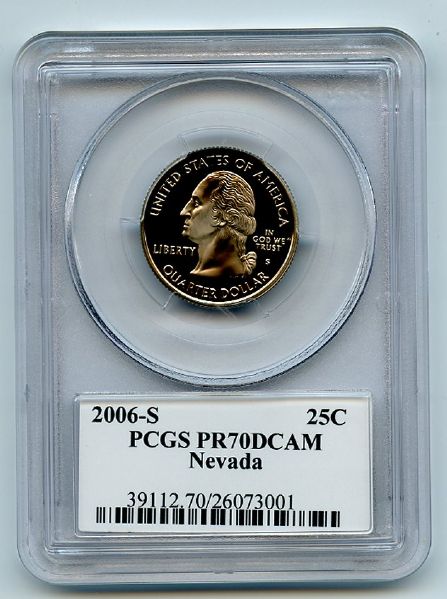 2006 S 25C Clad Nevada Quarter PCGS PR70DCAM