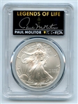 1996 $1 American Silver Eagle PCGS PSA MS69 Legends of Life Paul Molitor