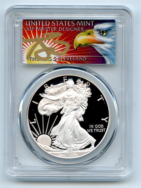 2019 W $1 Proof Silver Eagle Congratulations PCGS PR69DCAM Cleveland Eagle