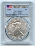 (5) 2022 $1 American Silver Eagle 1oz Dollar PCGS MS69 First Strike