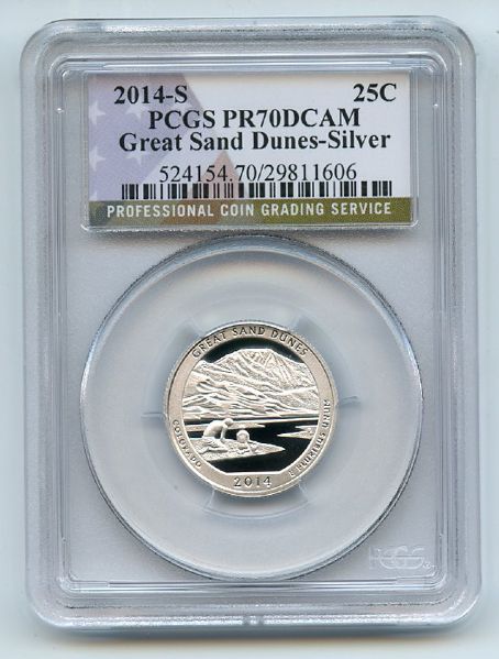 2014 S 25C Silver Great Sand Dunes Quarter PCGS PR70DCAM