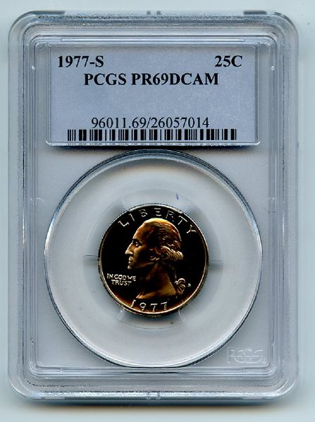 1977 S 25C Washington Quarter Proof PCGS PR69DCAM