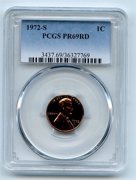 1972 S 1C Lincoln Cent PCGS PR69