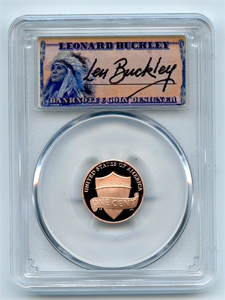 2022 S 1C Lincoln Cent PCGS PR70DCAM FDOI Leonard Buckley