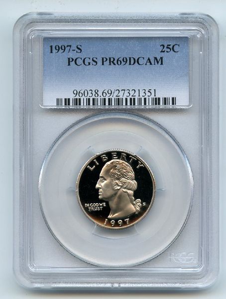 1997 S 25C Washington Quarter Proof PCGS PR69DCAM