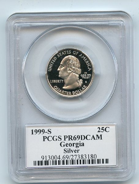 1999 S 25C Silver Georgia Quarter PCGS PR69DCAM