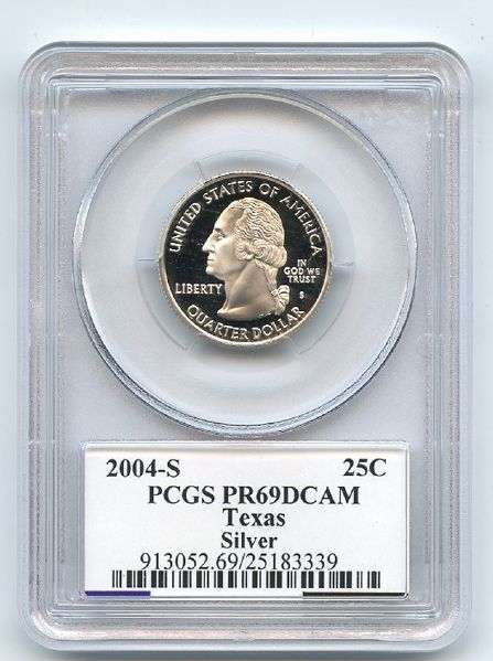 2004 S 25C Silver Texas Quarter PCGS PR69DCAM