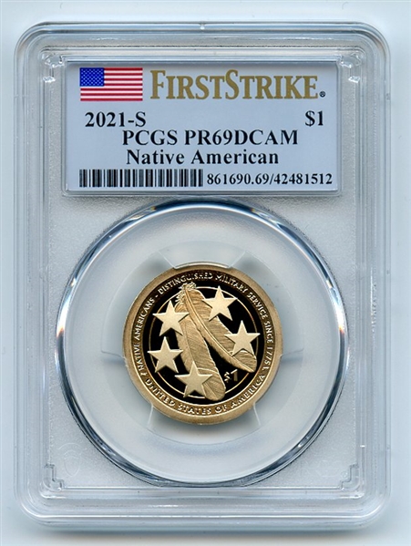 2021 S $1 Sacagawea Dollar PCGS PR69DCAM First Strike