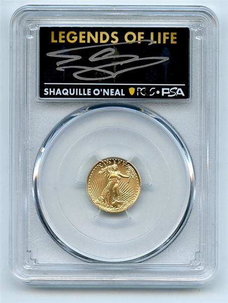 2021 $5 American Gold Eagle Type 2 PCGS PSA MS70 Legends Life Shaquille O'Neal