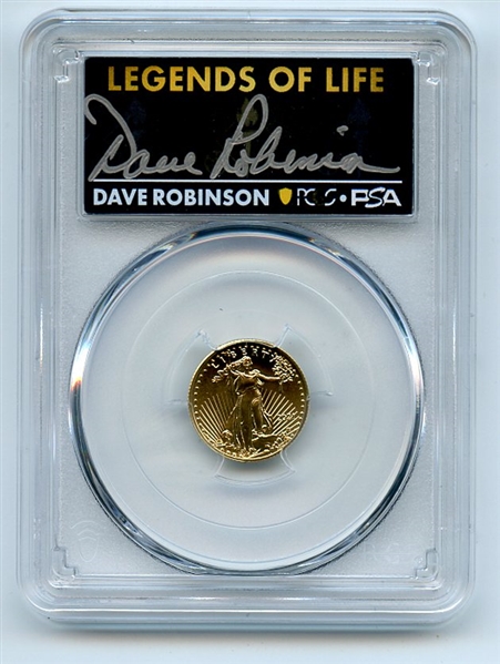 2021 $5 American Gold Eagle Type 2 PCGS PSA MS70 Legends of Life Dave Robinson