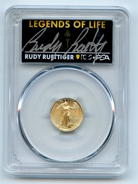 2021 $5 American Gold Eagle Type 2 PCGS PSA MS70 Legends of Life Rudy Ruettiger
