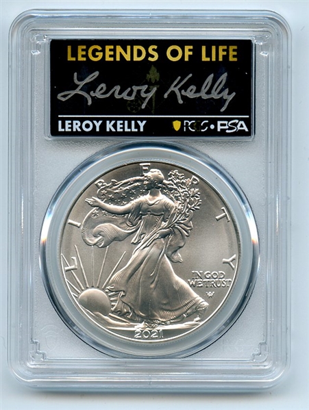 2021 $1 American Silver Eagle Type 2 PCGS PSA MS70 Legends of Life Leroy Kelly