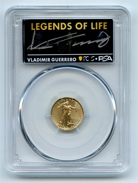 2022 $5 American Gold Eagle 1/10 oz PCGS PSA MS70 Legends of Life Vlad Guerrero