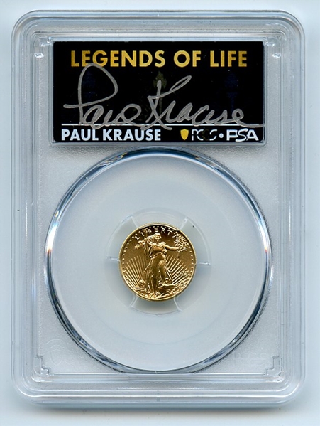 2022 $5 American Gold Eagle 1/10 oz PCGS PSA MS70 Legends of Life Paul Krause