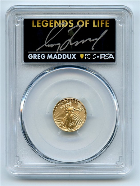2022 $5 American Gold Eagle 1/10 oz PCGS PSA MS70 Legends of Life Greg Maddux